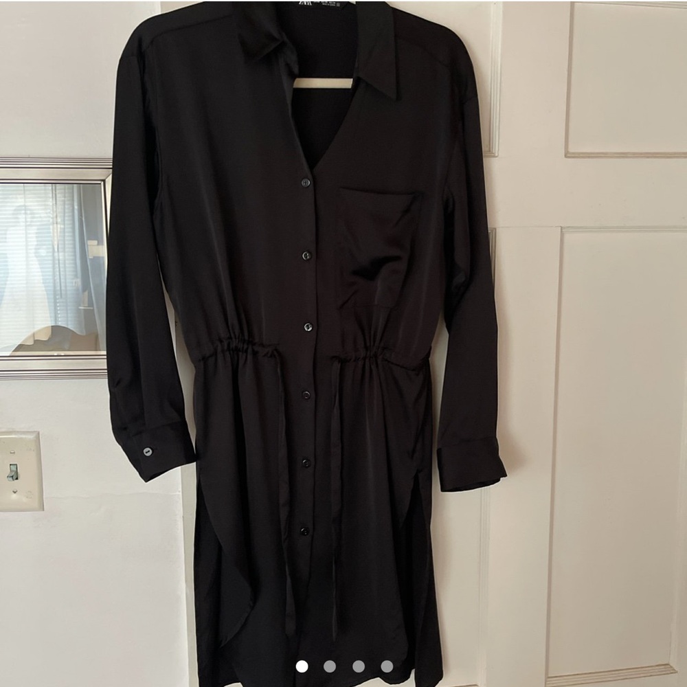 Zara silky dress with high slits